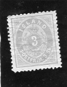 AFA nr 5 Island 3 sk grå* AFA 3800