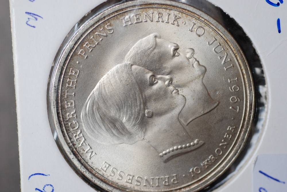 10 kr 1967 prinsesse Margrethes bryllup kv0