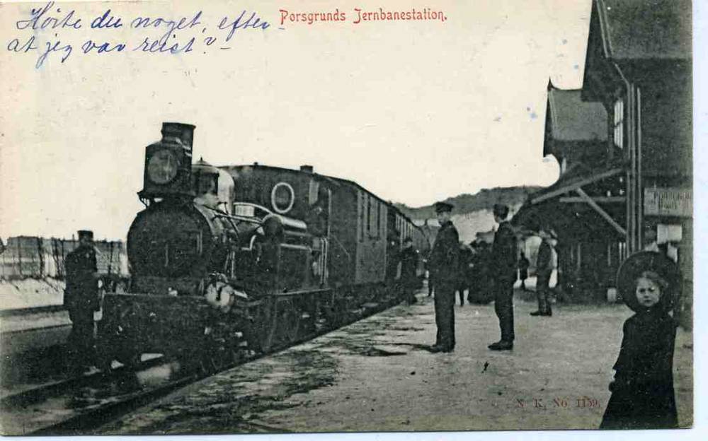 Porsgrunds Jernbanestation st Porsgrund 1907 R