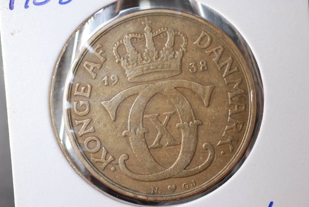2 kr Danmark 1938 kv1 god