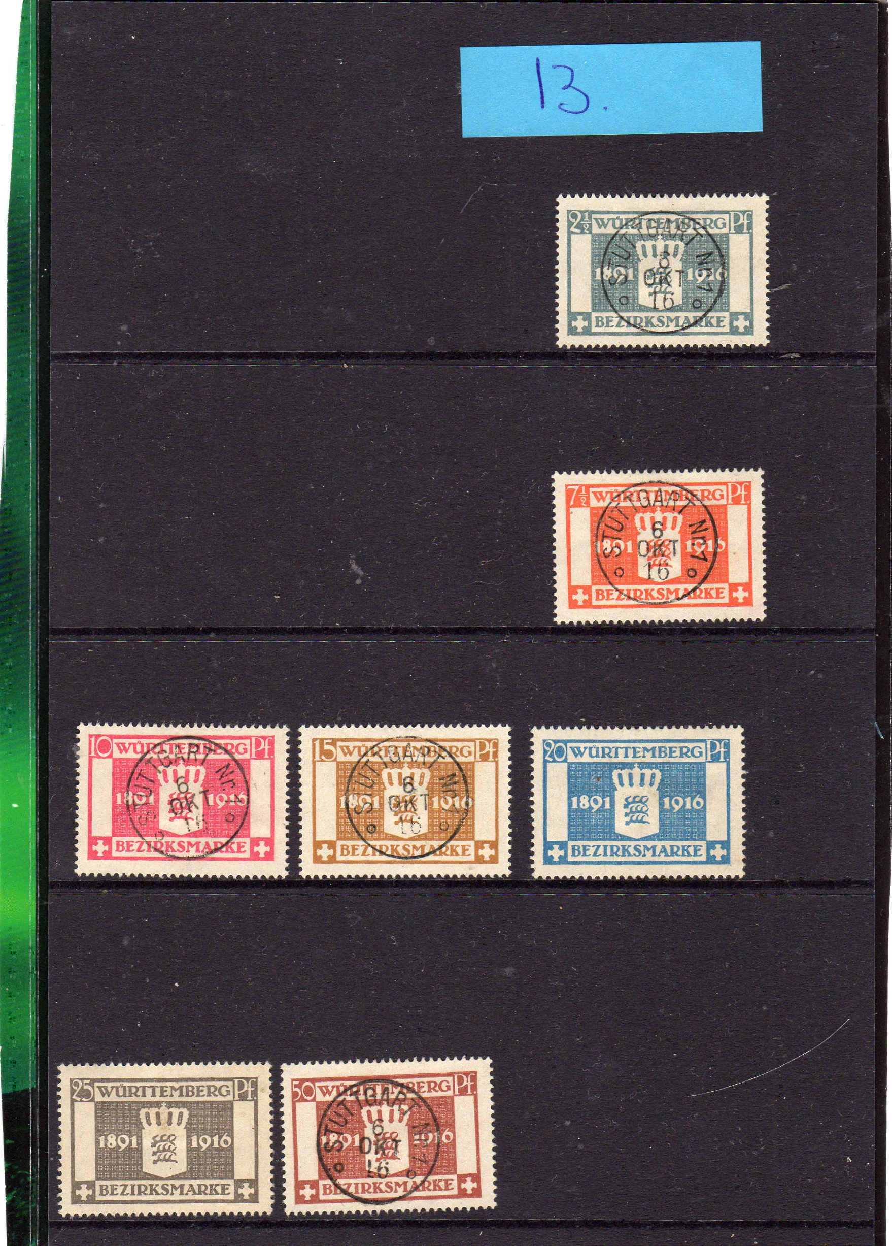 Würtemberg 1916 kat AFA 2015 kr 353