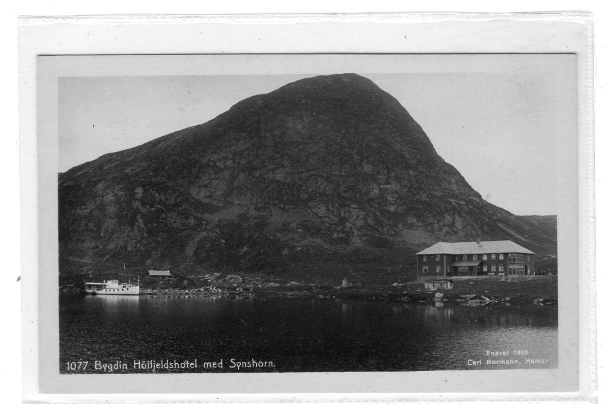 Bygdin Høifjeldshotel med Synshorn No;1077 1920
