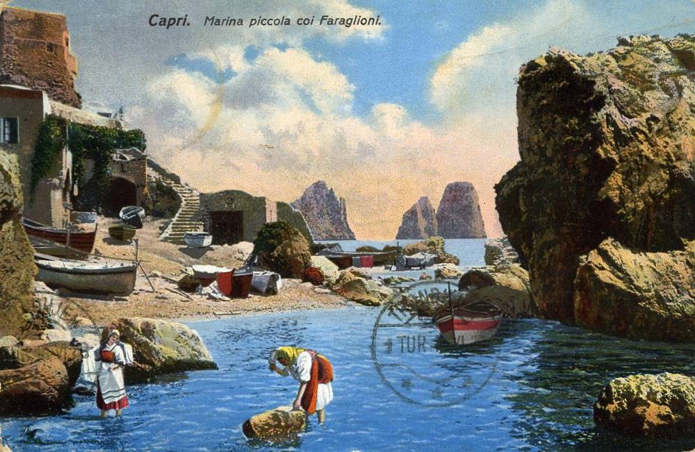 Capri Marina piccola coi Faraflioni st 1920