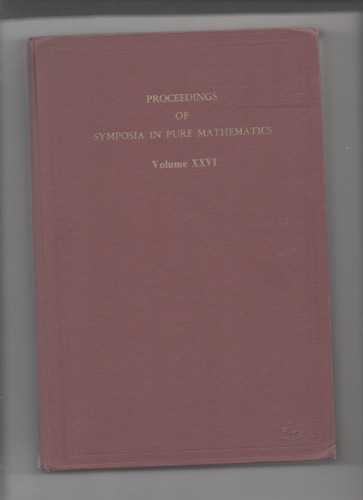 Proceedings of symposia in pure mathematics Volume XXVI C C Moore American mathematical society 1973 B