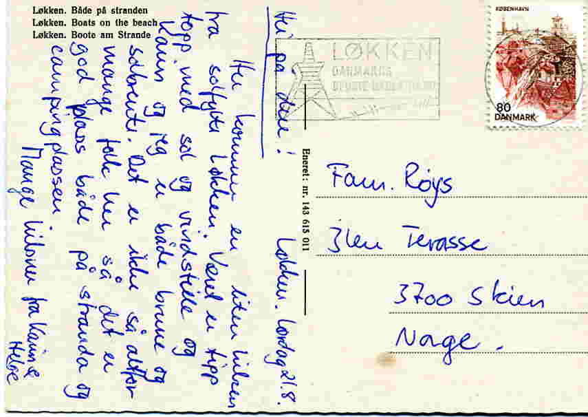 Løkken Baade på stranden