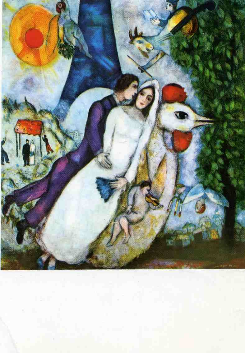 Chagall 625 The fiances at the Eiffel Tower