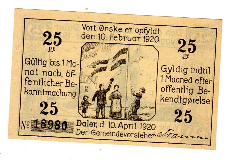 Daler kommune 25pf  1920