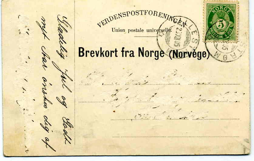 Mittet&co 204/8 Brevkort 1905 Lillestrøm