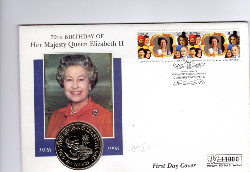 70 th birthday of her majesty Queen Elizabeth II FDC 1996