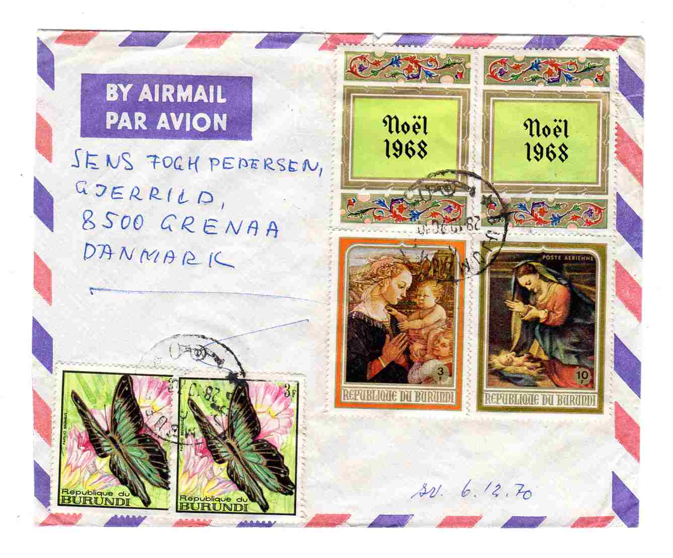 Julebrev 1970 Air mail