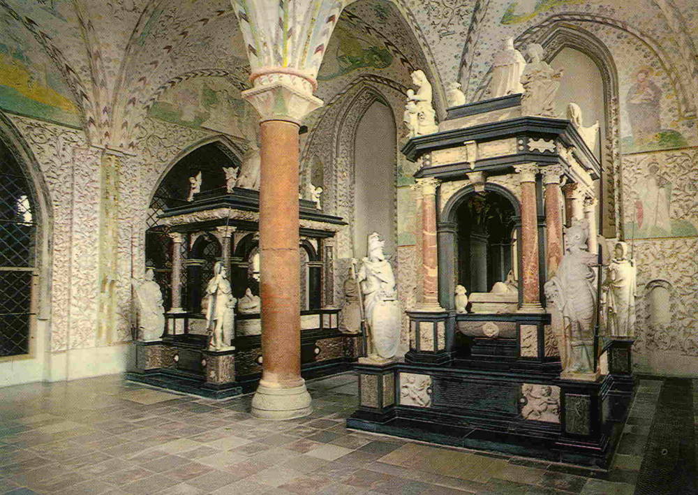 Christian1 kapell med Chr.3 og Fredrik2 gravmæler