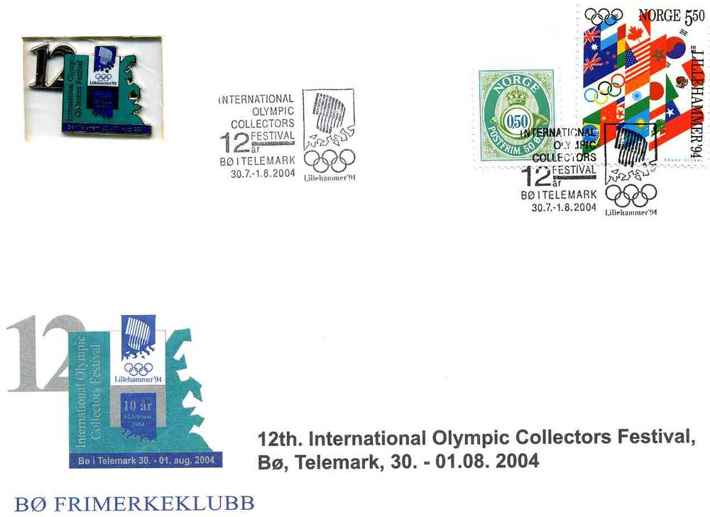 Bø frimerkeklubb samlefestival 12 2004 /pins