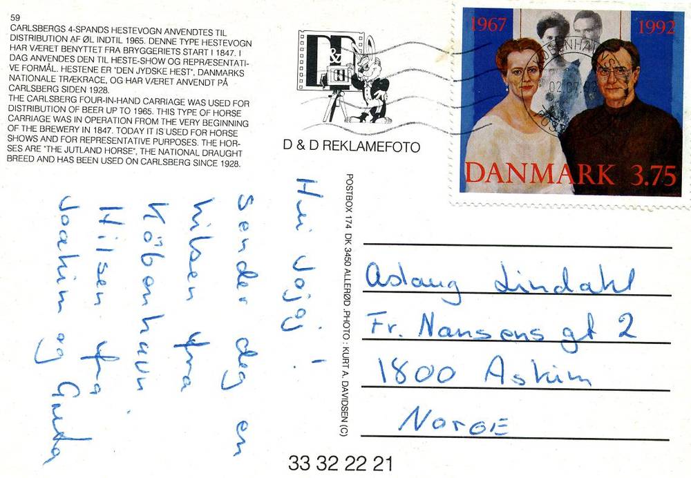 Carlsbergs 4 spands hestevogn K davidsen 59
