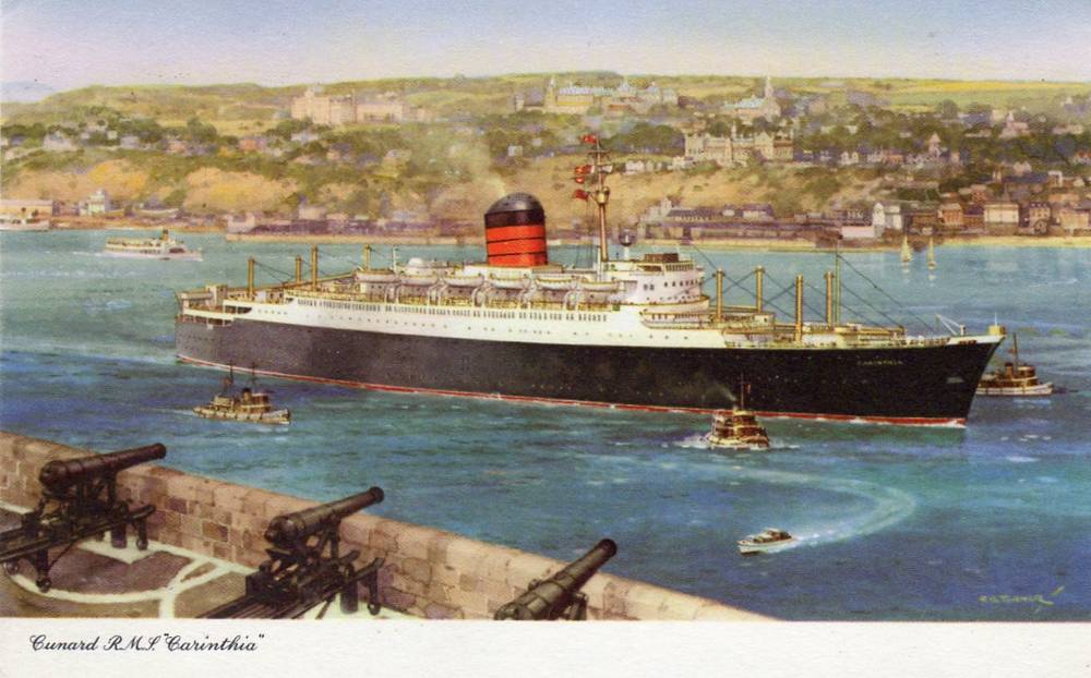 Cunard RMS "Carinthia" B2260 st Greenock 1966