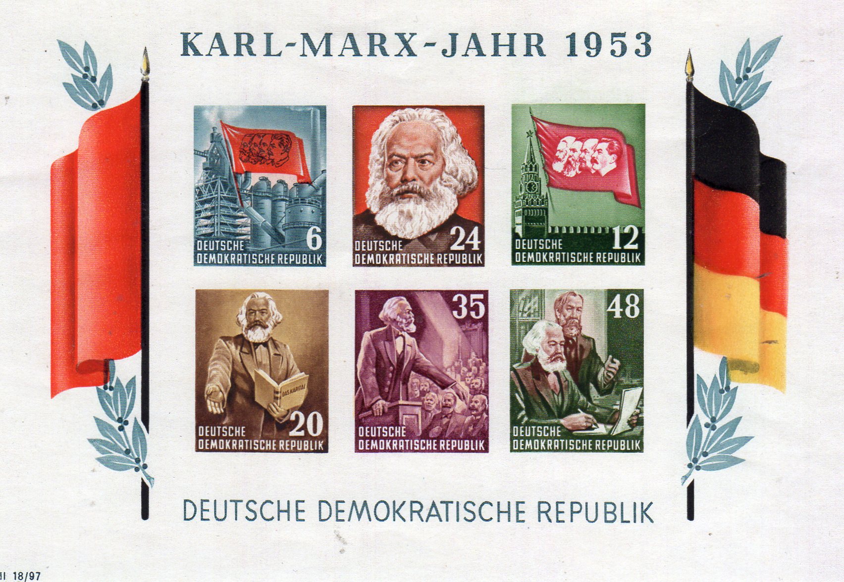 Miniark Karl Marx Jahr 1953 **
