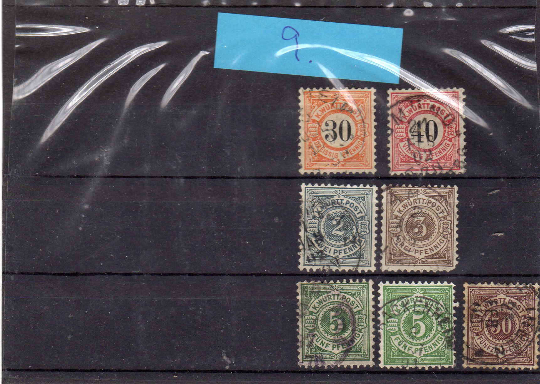 Würtemberg 1890-94+1900 Kat Nkr 962 AFA 2015