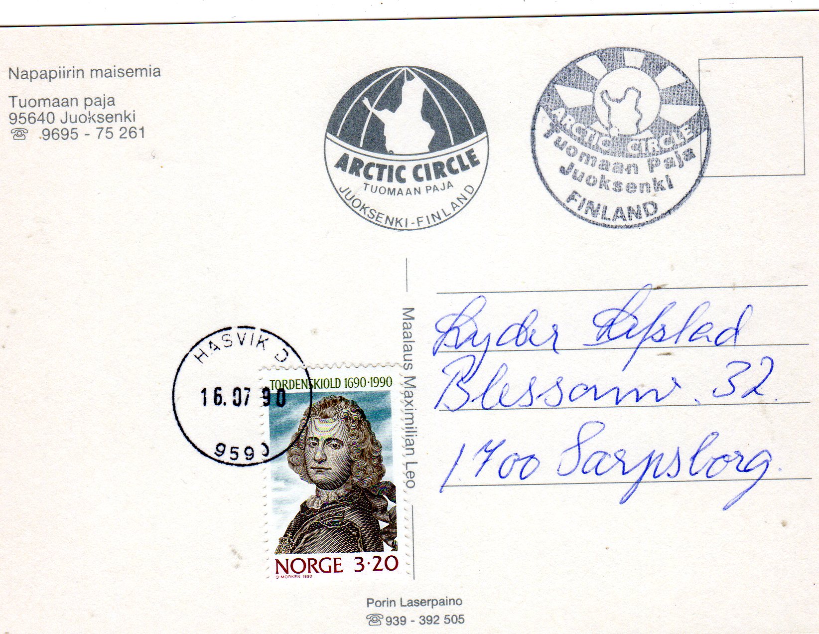 Porin Laserpaino St. 16.7. 1990 Hasvik 5 