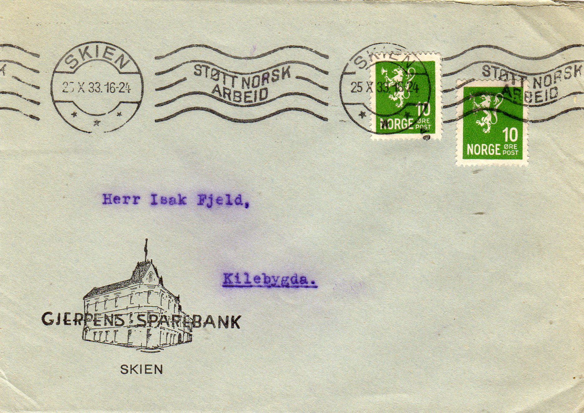 Gjerpens sparebank M3? 27X33 16-24