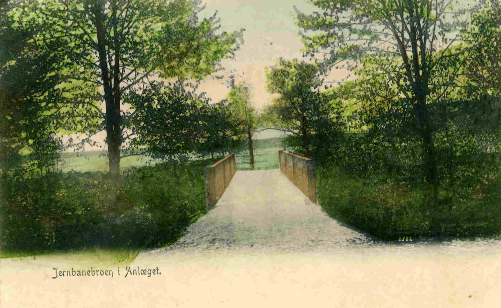 Jernbanebroen i anlæget R Petersen 1907