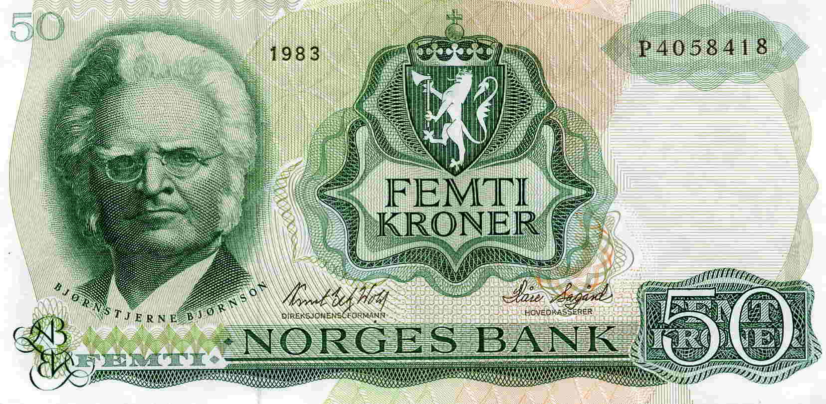 50 kr 1983 P Minst 1+