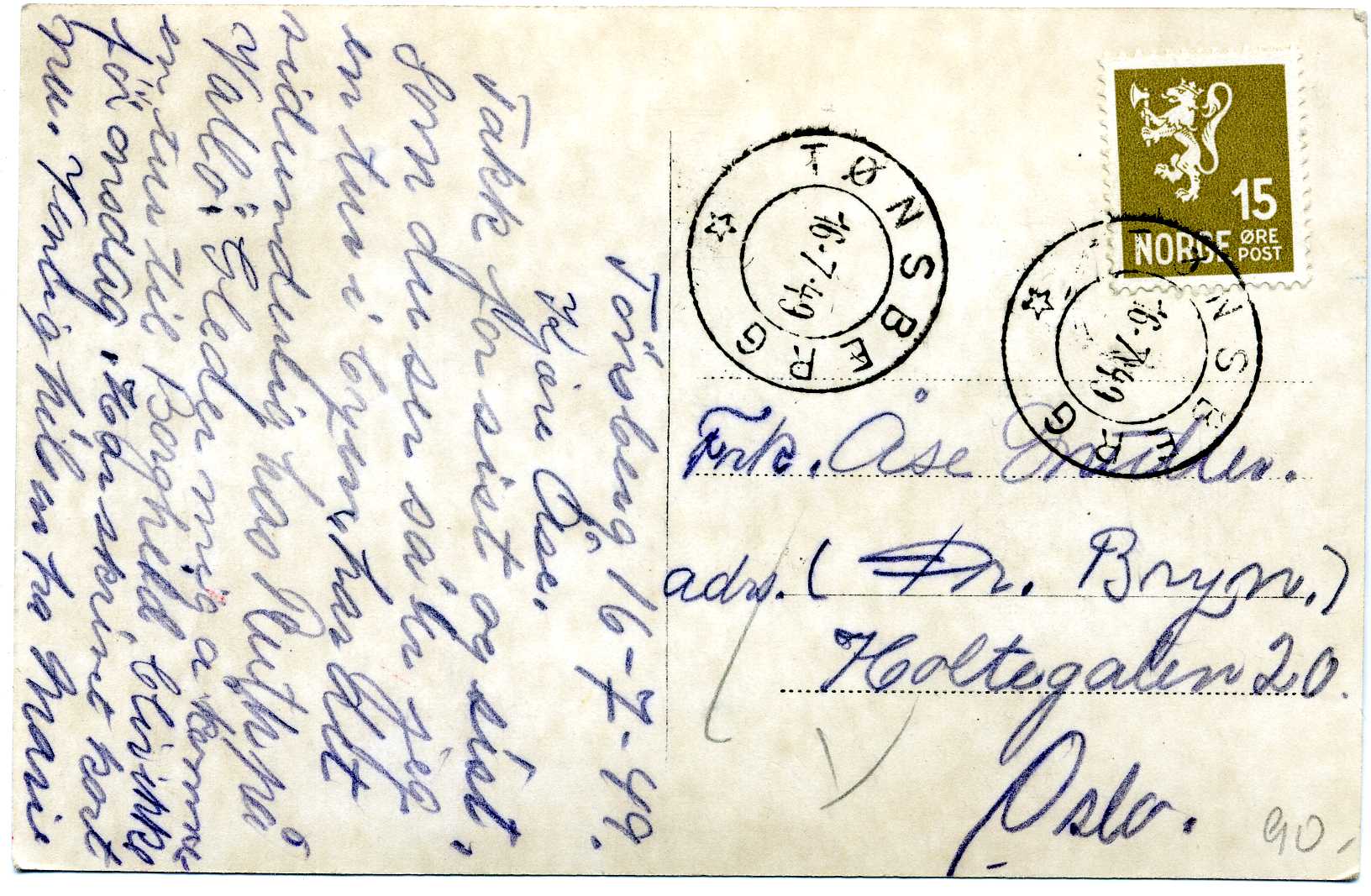 Tønsberg 1949 Harstad O Z 11 F S E 1939