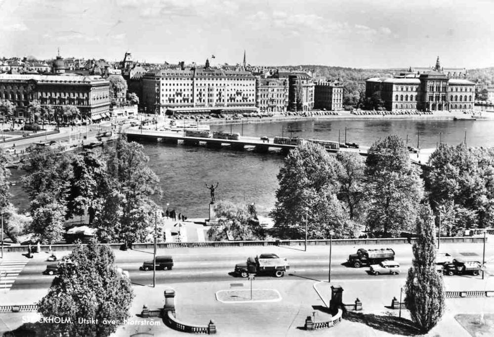 Stockholm Utsikt Norrstrøm st 1961