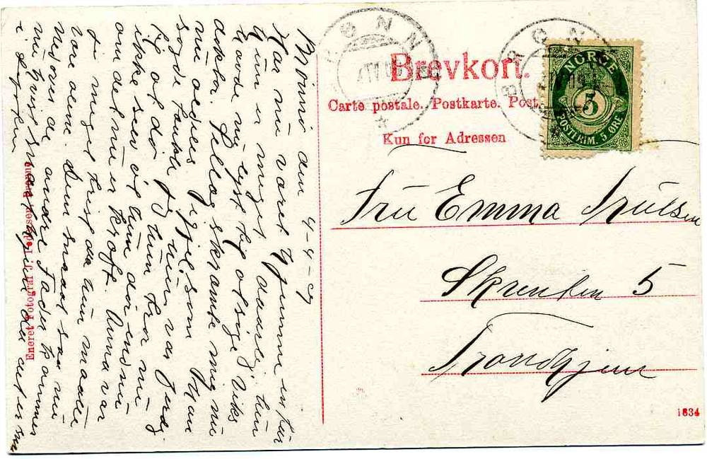 Nordstrøm Bro ved Brønne Nordland st Brønne 1907 J Pedersen 1834