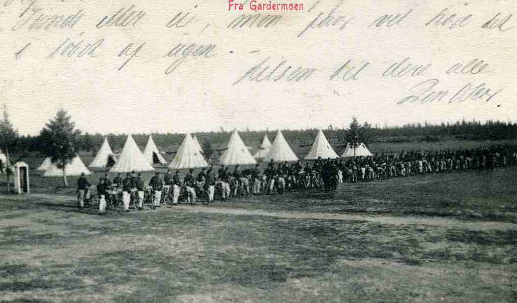 Fra Gardermoen NK 1260 st feltpostkontoret Gardermoen 1911