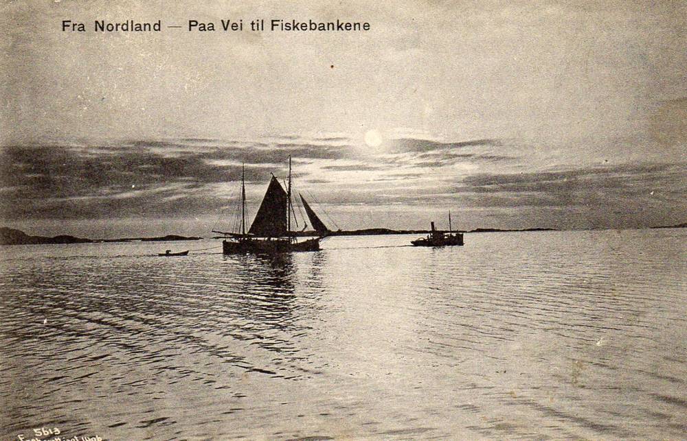 Fra Nordland 5613 Paa vei til fiskerbankene st firerings 213 Stavdal sidest mæhlum 8/5/1910
