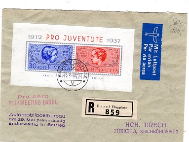 1937 Basel Flugplatz kat ca 550 brev