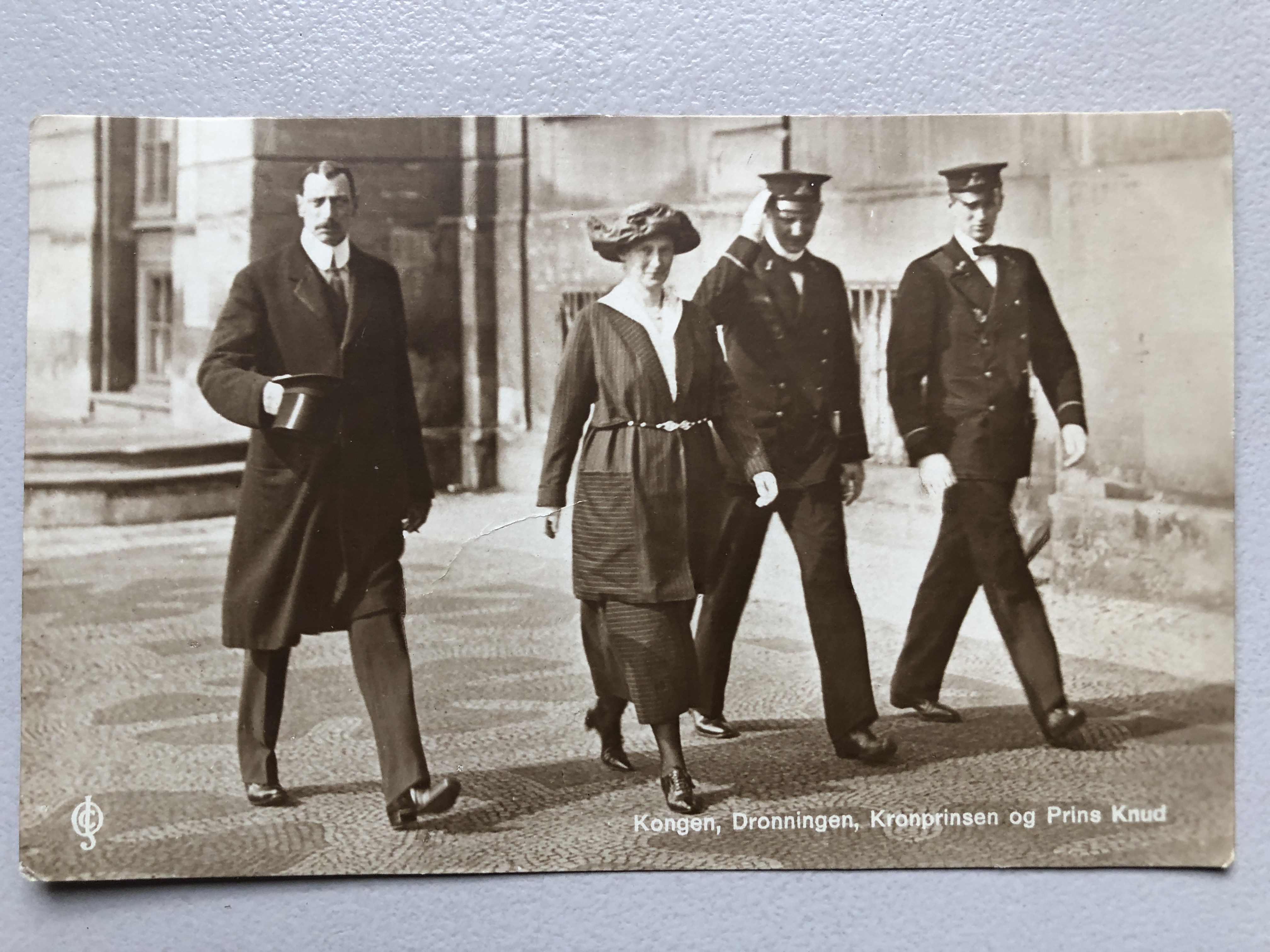 Kongen, Dronningen, Kronprins og Prins Knud, nr 26, 1921, J.Chr. Olsen Kunstforlag