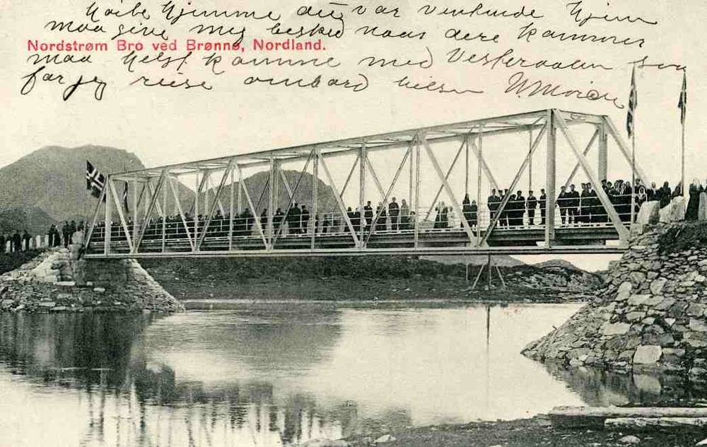 Nordstrøm Bro ved Brønne Nordland st Brønne 1907 J Pedersen 1834