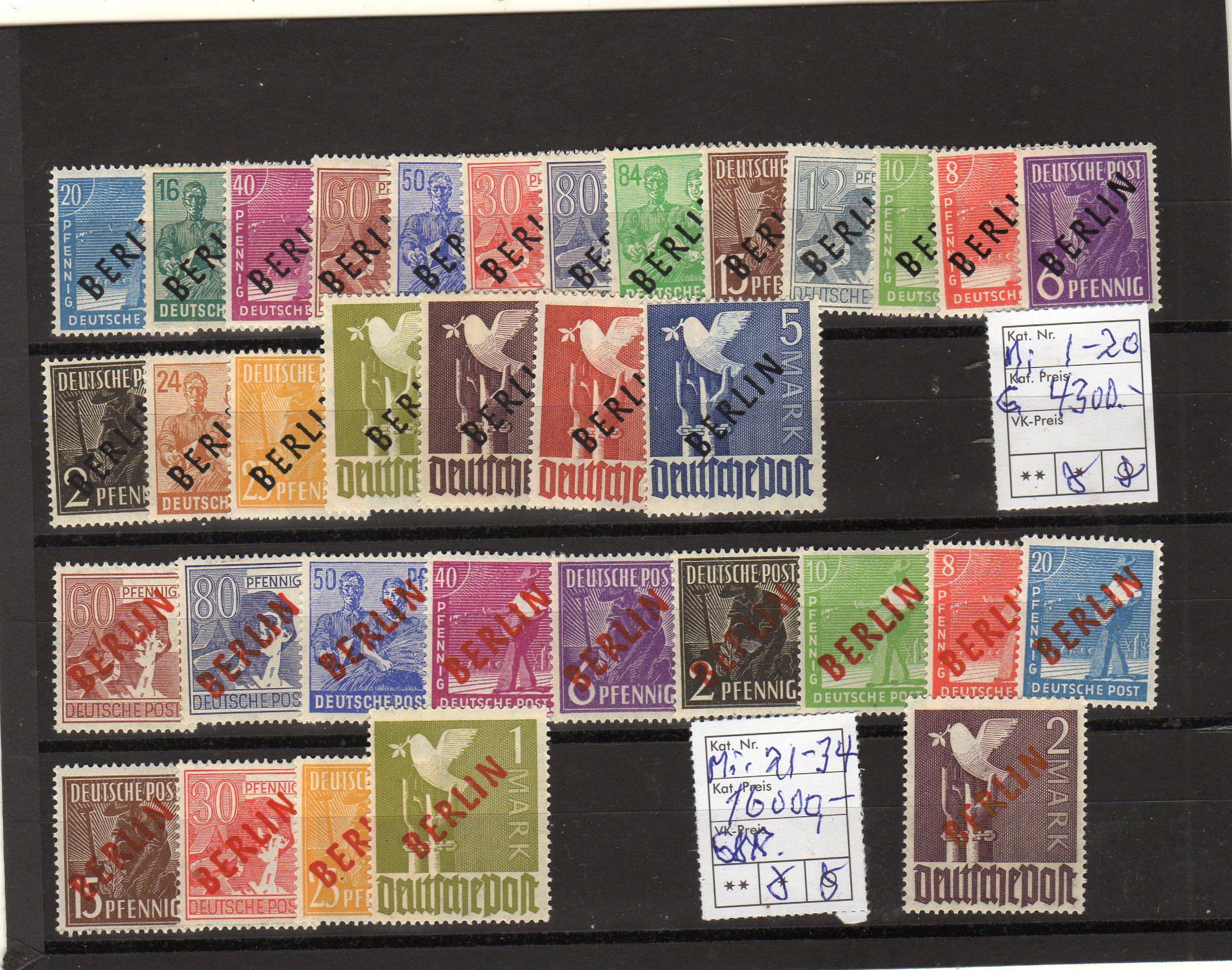 Mi/ 1-20 og 21-34 ** Kat 4300 og 16000 Kan selges separat for  1000 og 4000 kr.