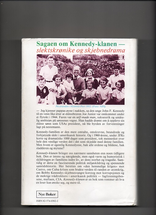 Kennedy-klanen - Et amerikansk drama, Peter Collier & David Horowitz, Gyldendal 1985 Smussb. B O  
