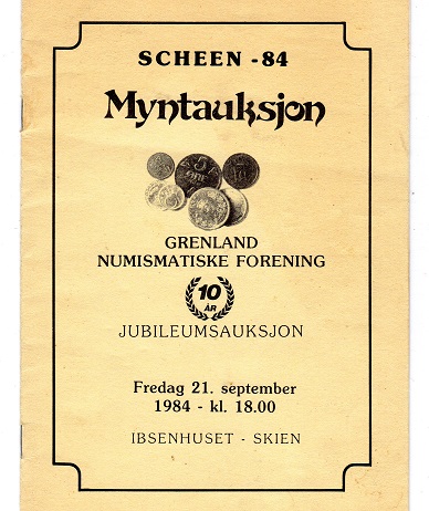Katalog Grenland numismatiske forening 84