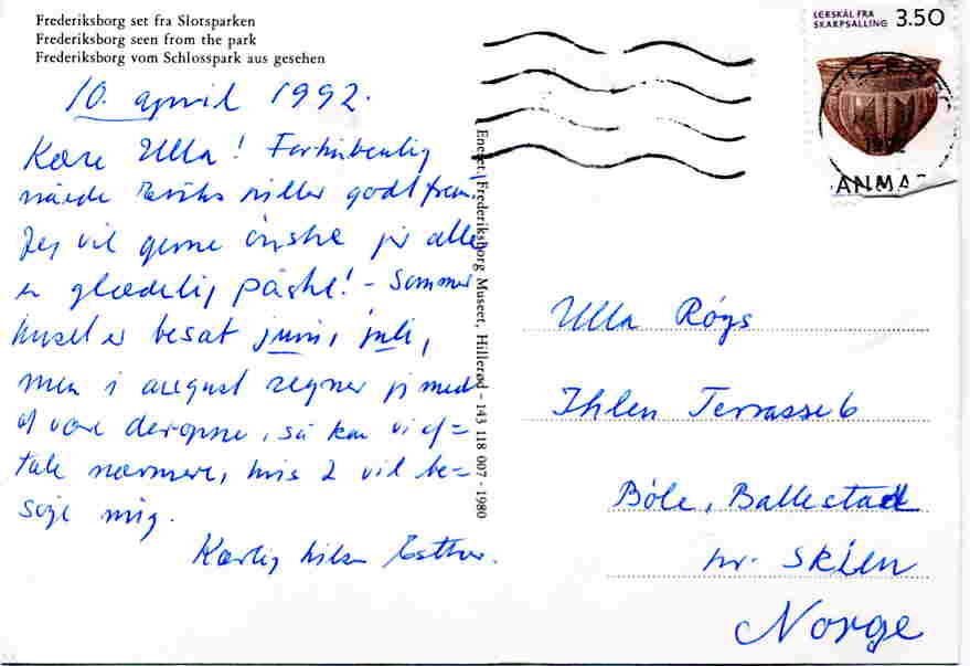 Fredriksborg set fra slotsparken 1980