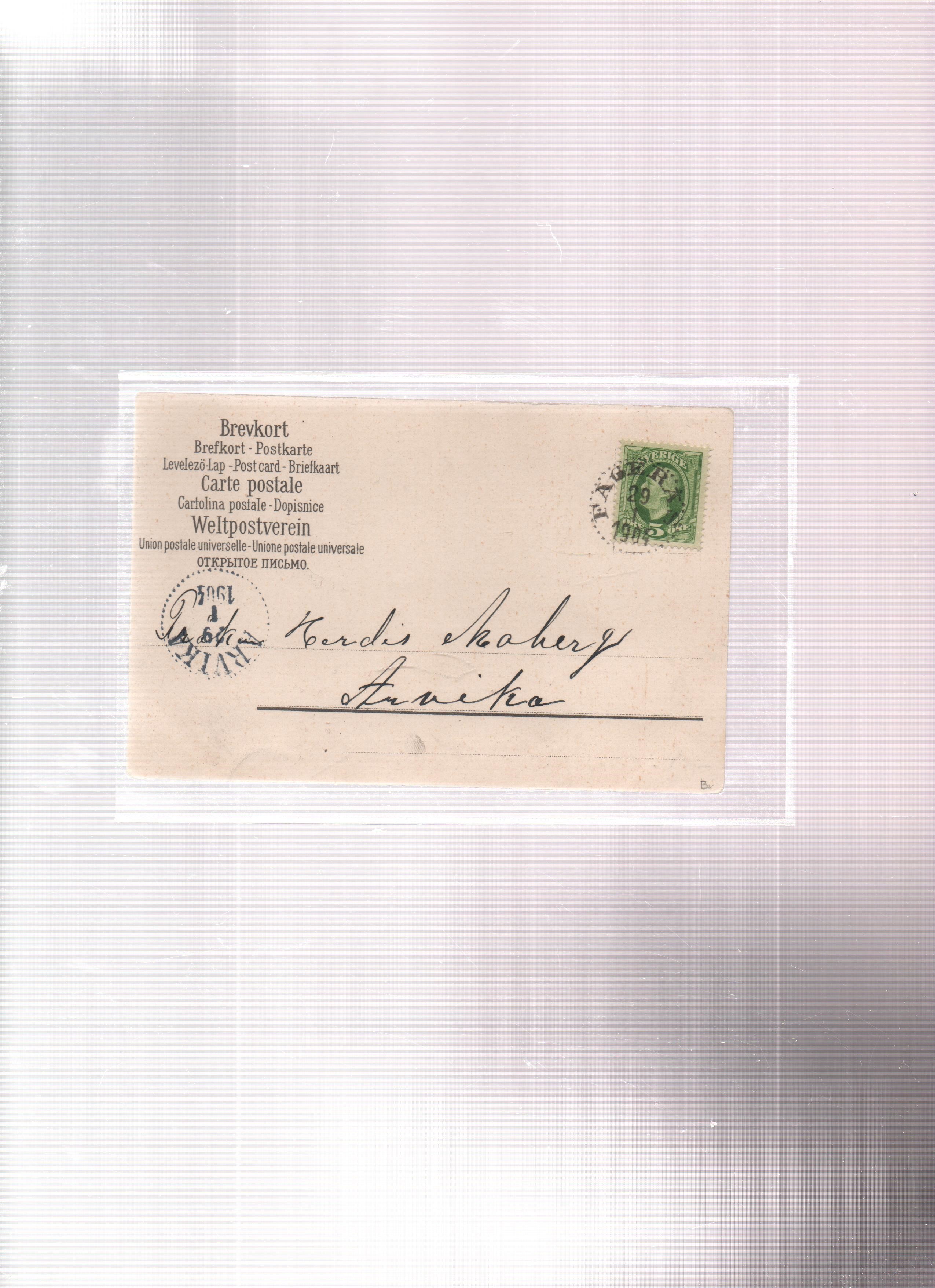 J. F. St. Arvika 29.1. 1904 Fagerås 29.1. 1904 