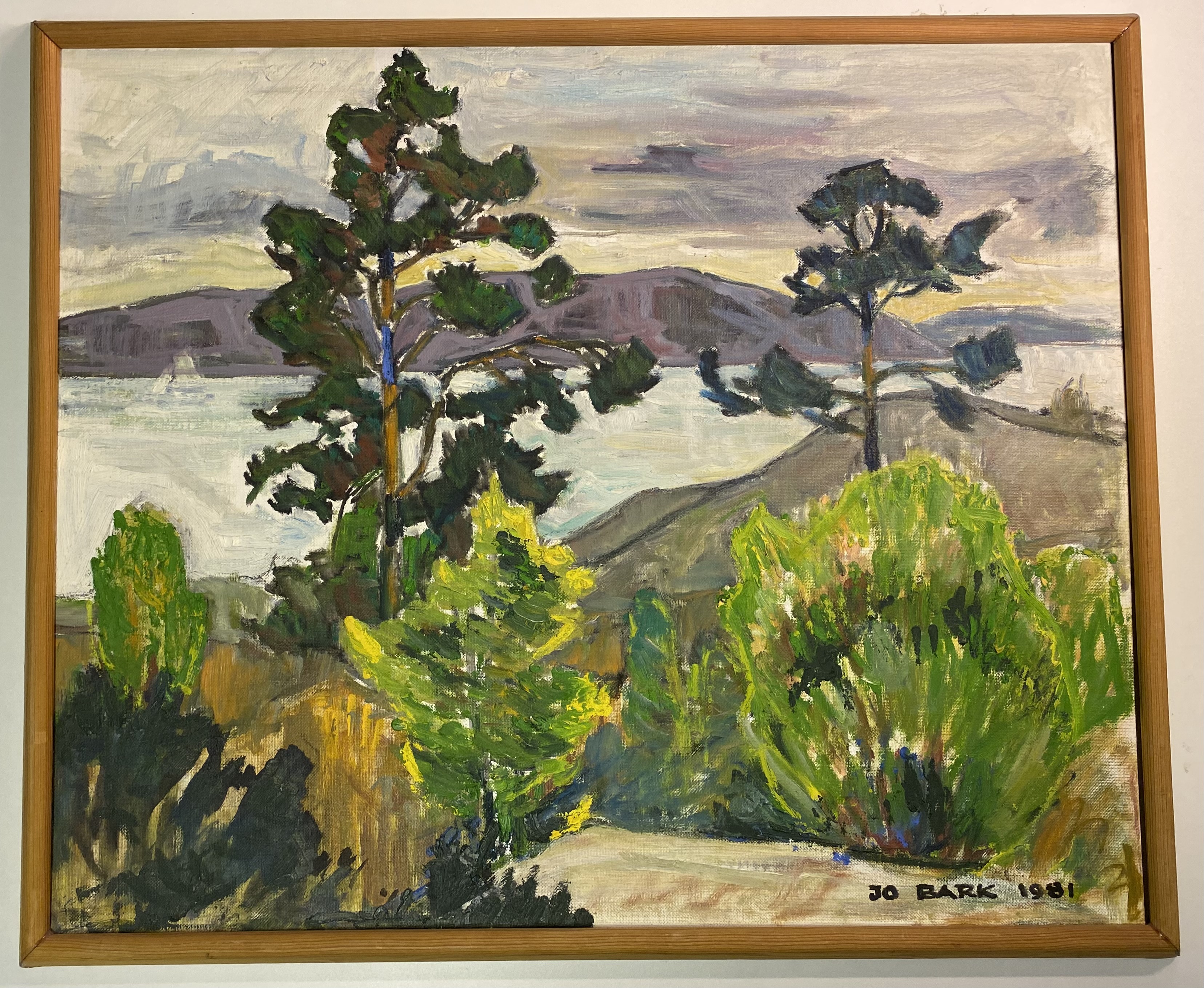 Jo Bark(Borschenius) 65*53cm 1980 Ble 100 år.Stifter av regionens viktigste arkitekt firma