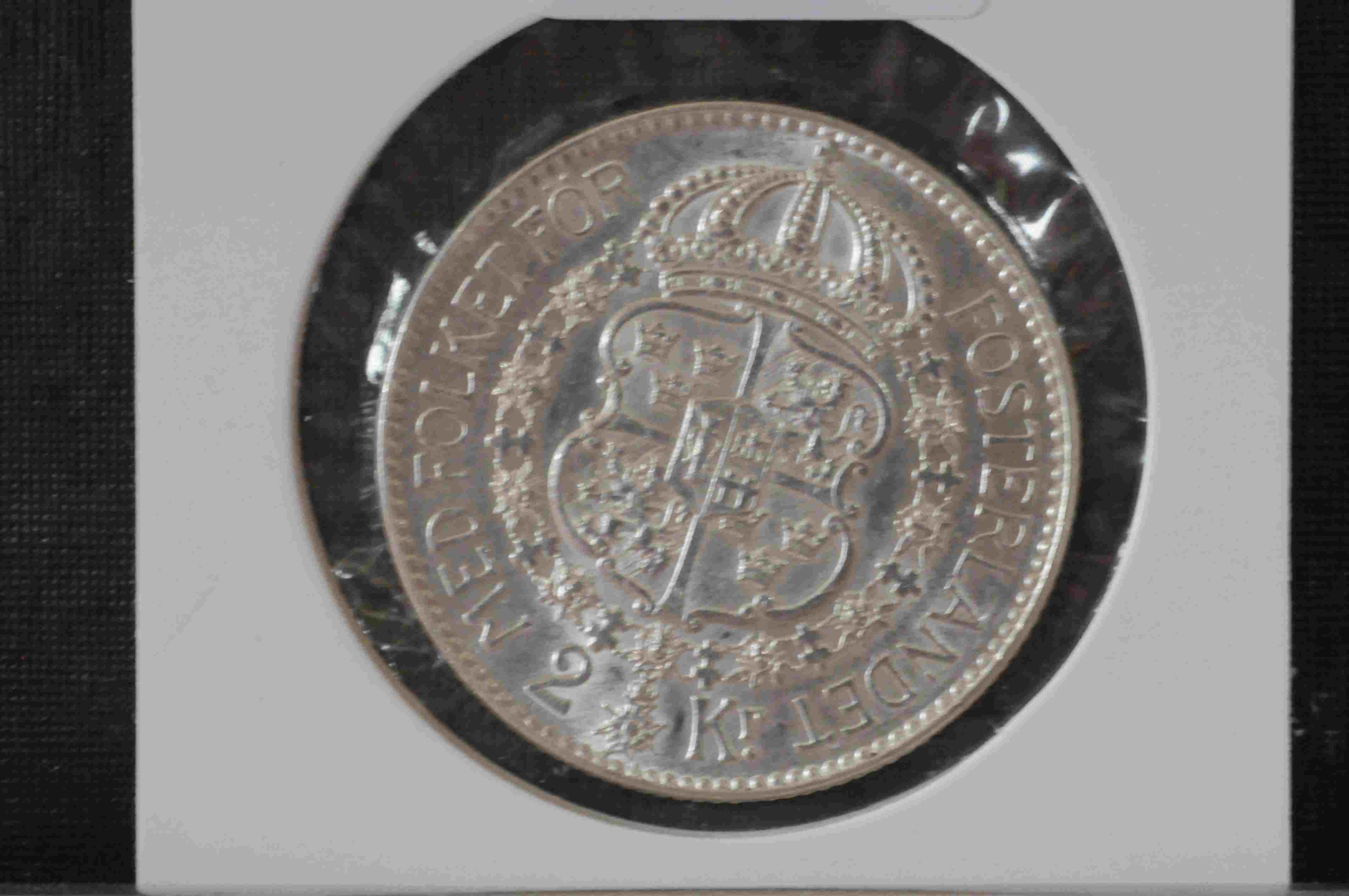Sve 2 kr 1929 80% sølv kv01
