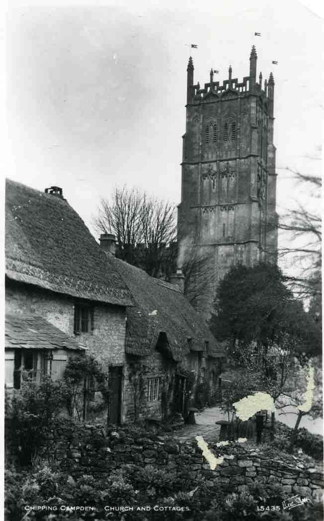 Chipping Camden Church and cottage 15435 Walter Scott
