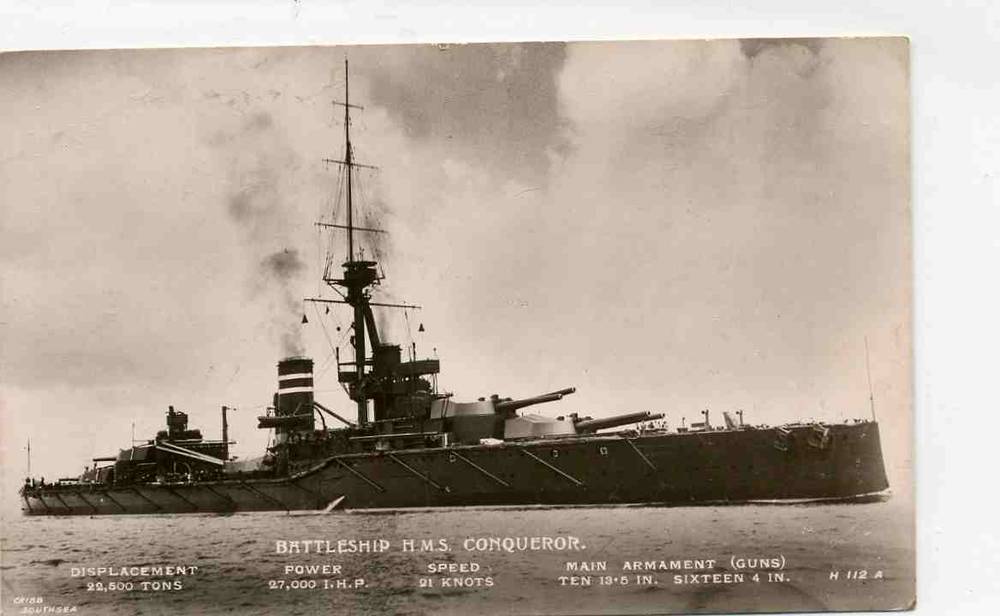 HMS Conqueror Battleship Crib Southsea
