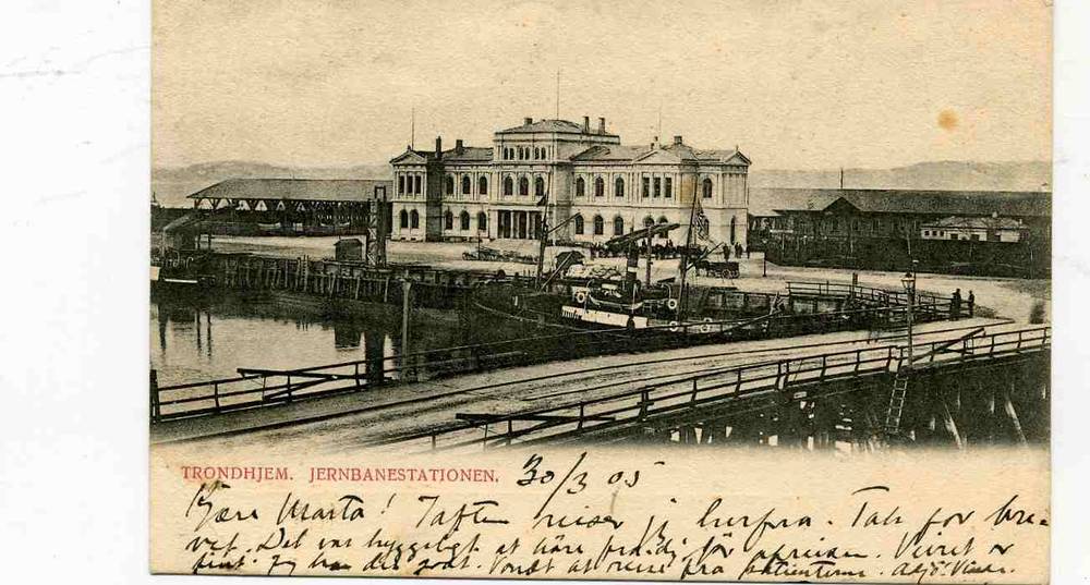 trondheim jerbanestasjon st Leangen i Strinden 30/4-1905 til Arendal