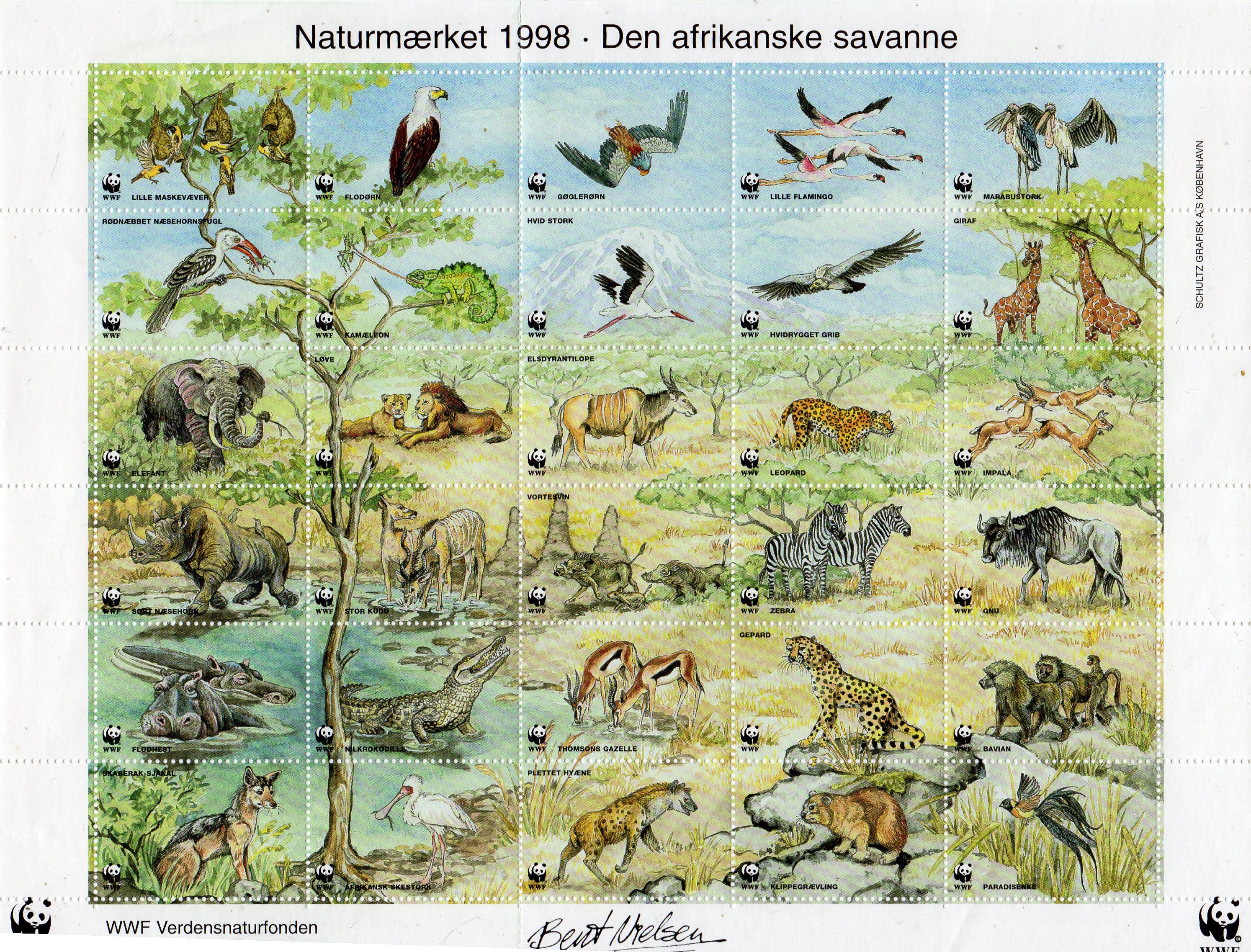 Naturmærket 1998 Den afrikanske savanne 1998 WWF