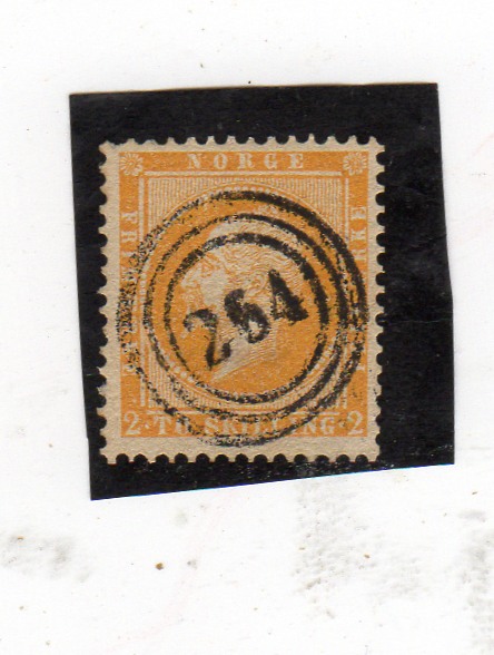 Hk 2 Trerings nr 254(Sannæs R6)kat1000+tillegg Norges postal kr 500