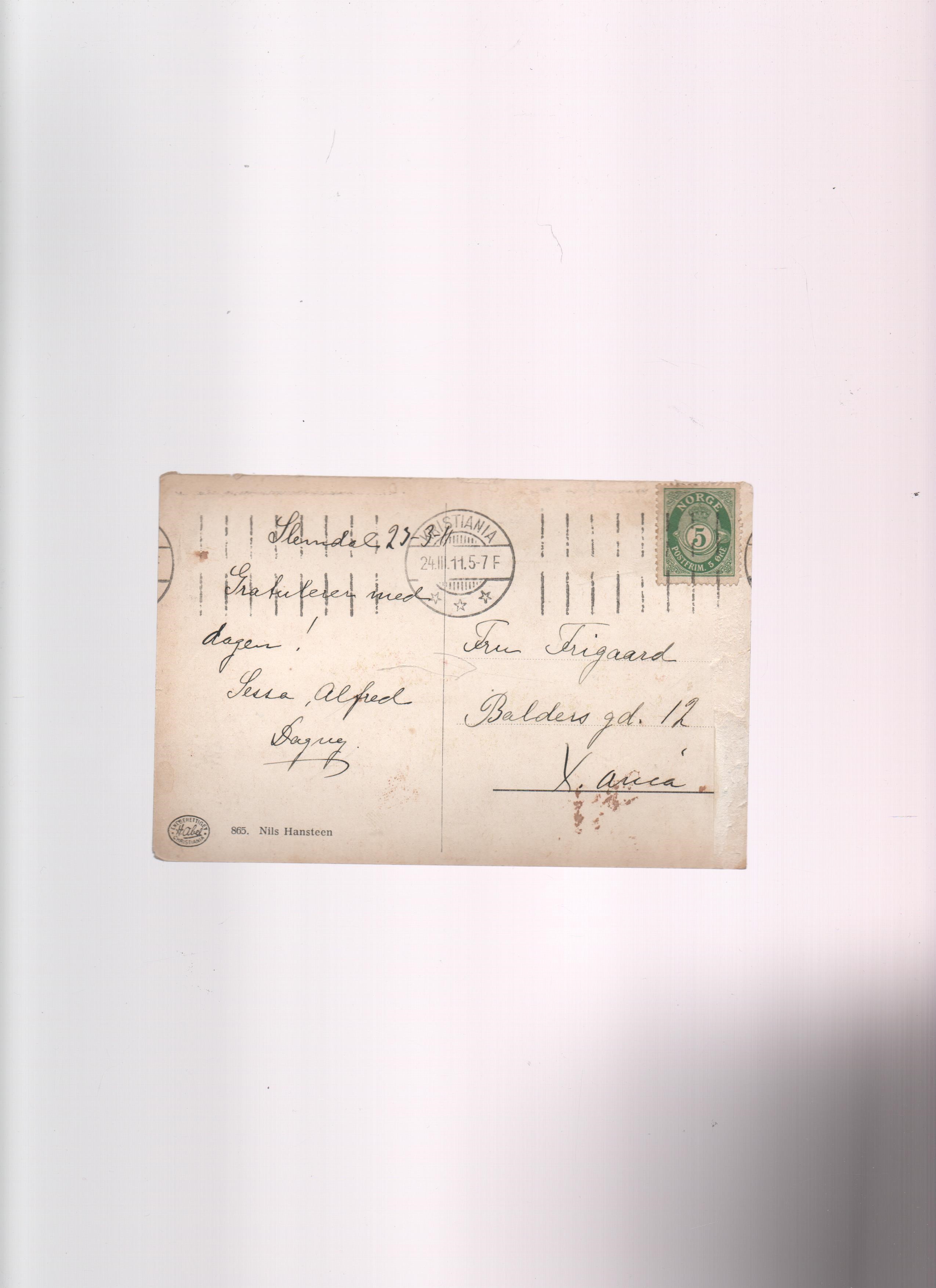 Abel 865 St. 24.3. 1911 