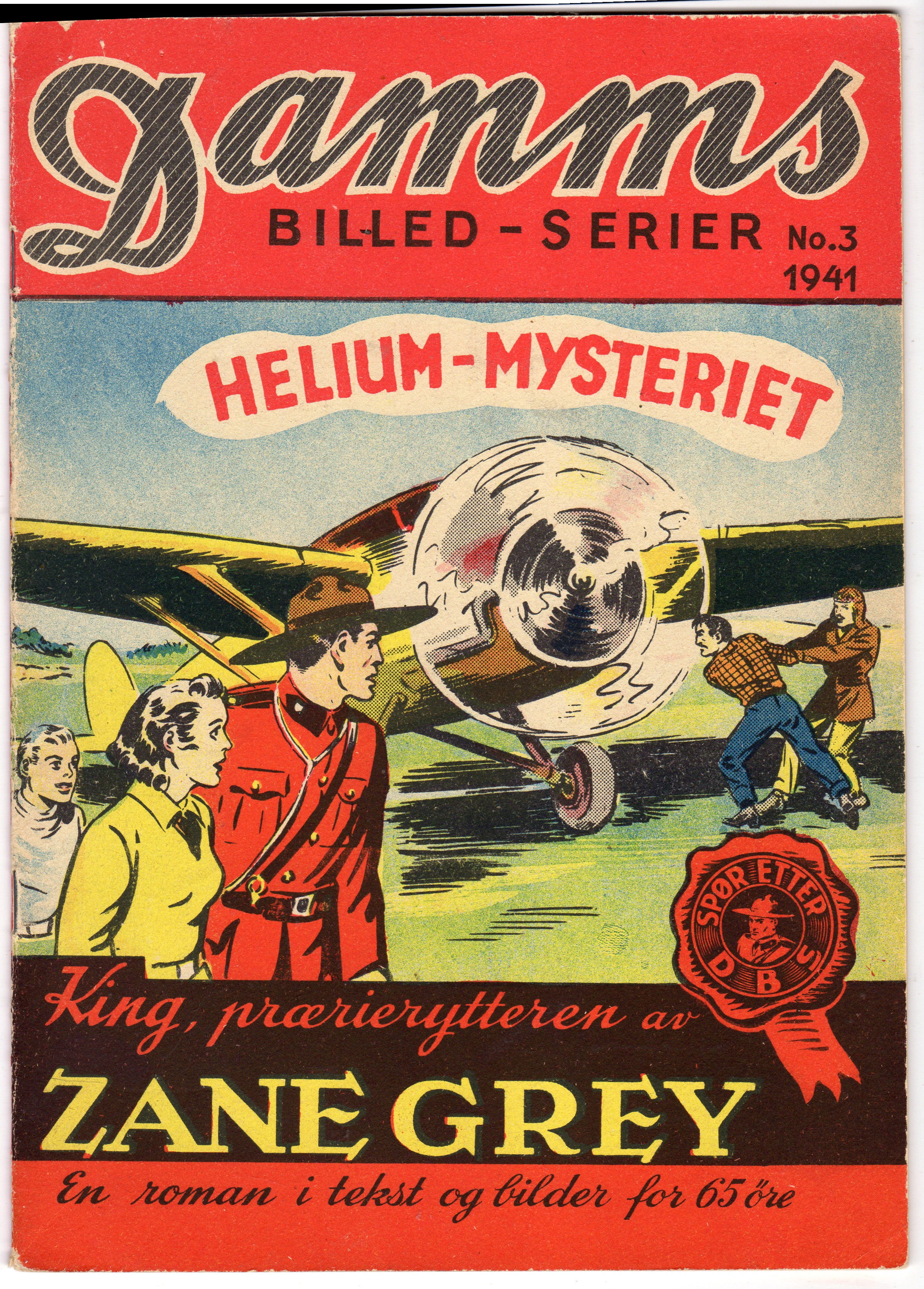 no 3 1941 Zane Gray Helium-mysteriet vf