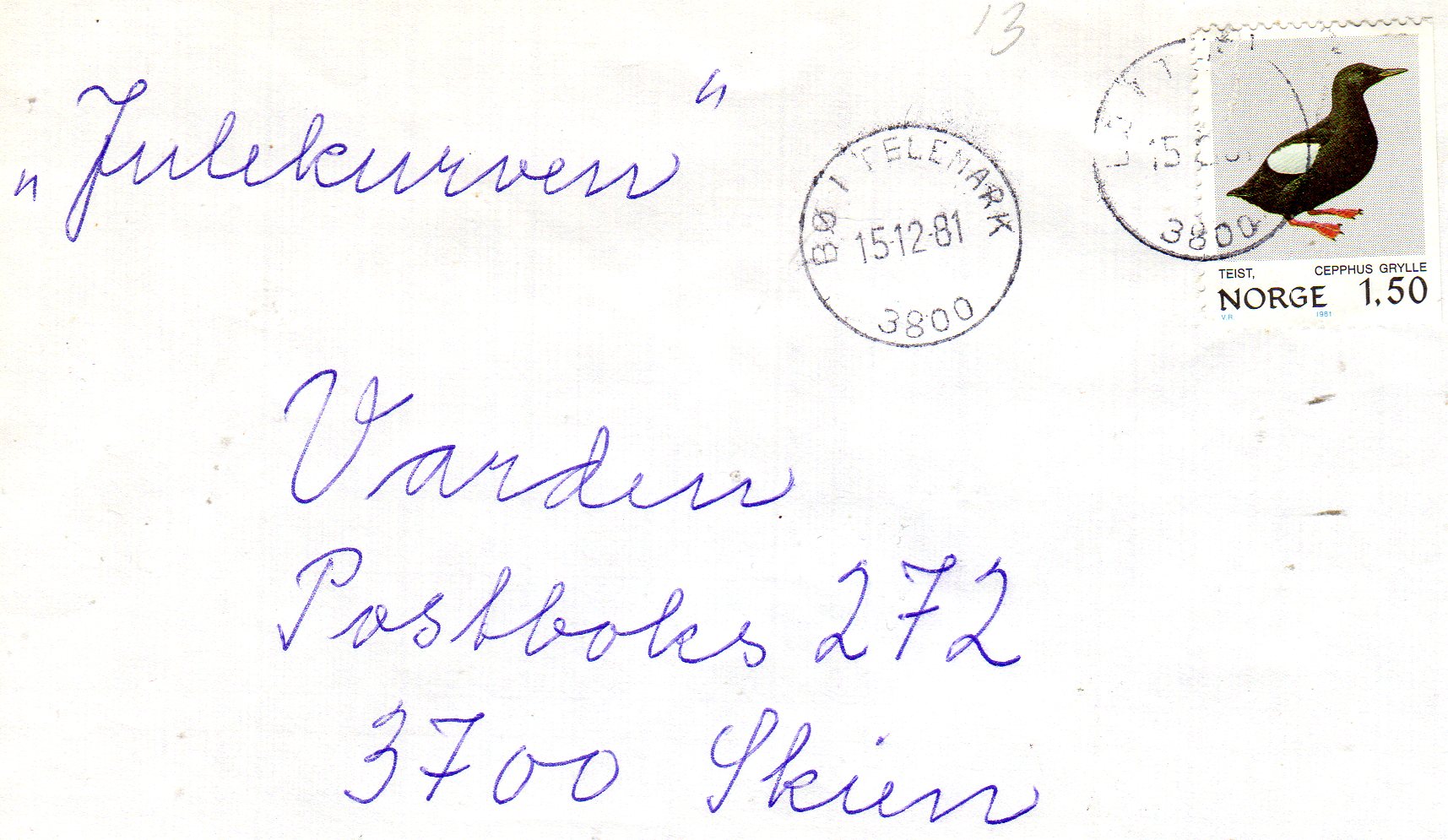 st Bø i Telemark 15-12-1981