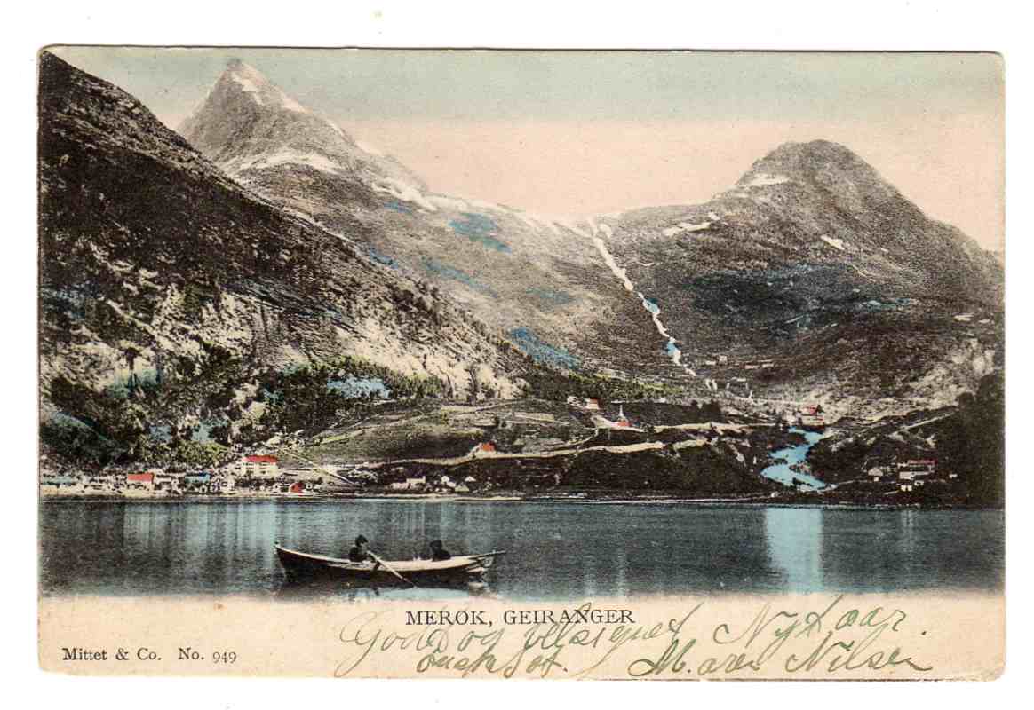 Merok Hardanger Fargekort Mi; nr 949 st Lavik 1904