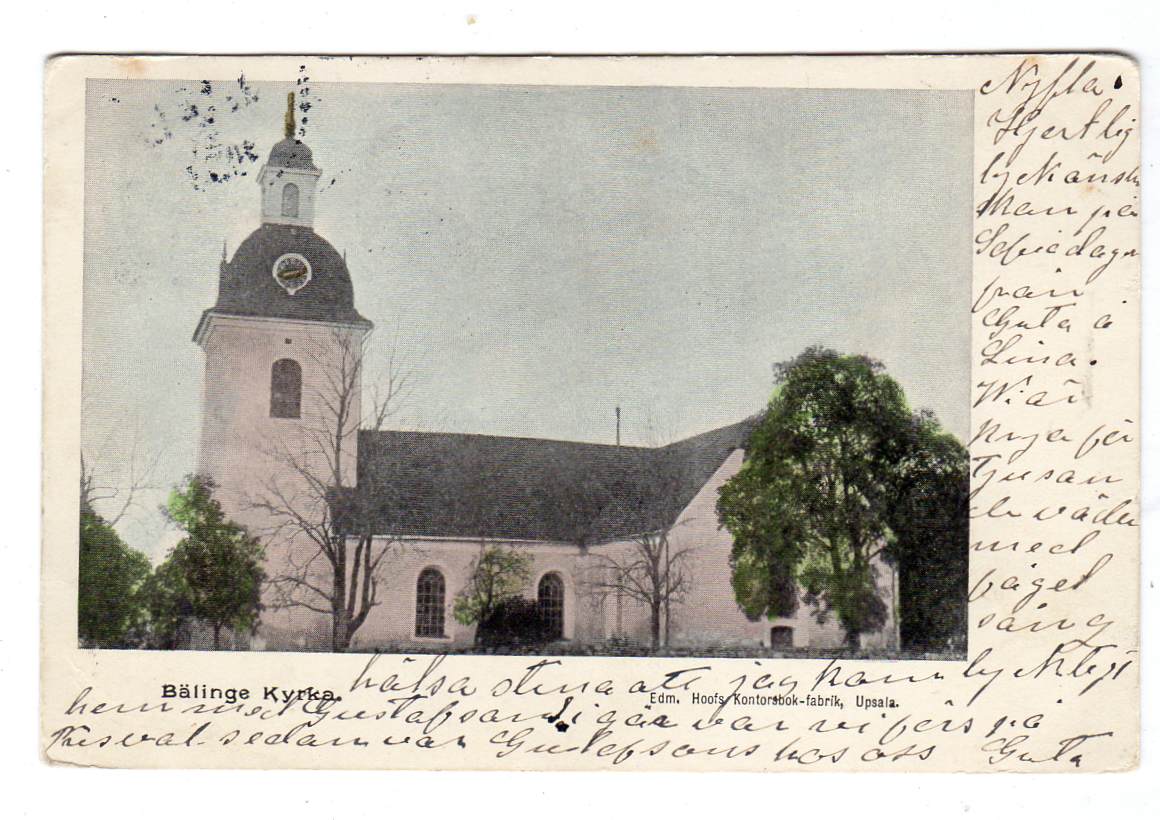 Bâlinge kyrka Hoofs Upsala st Stockholm/Upsala 1888