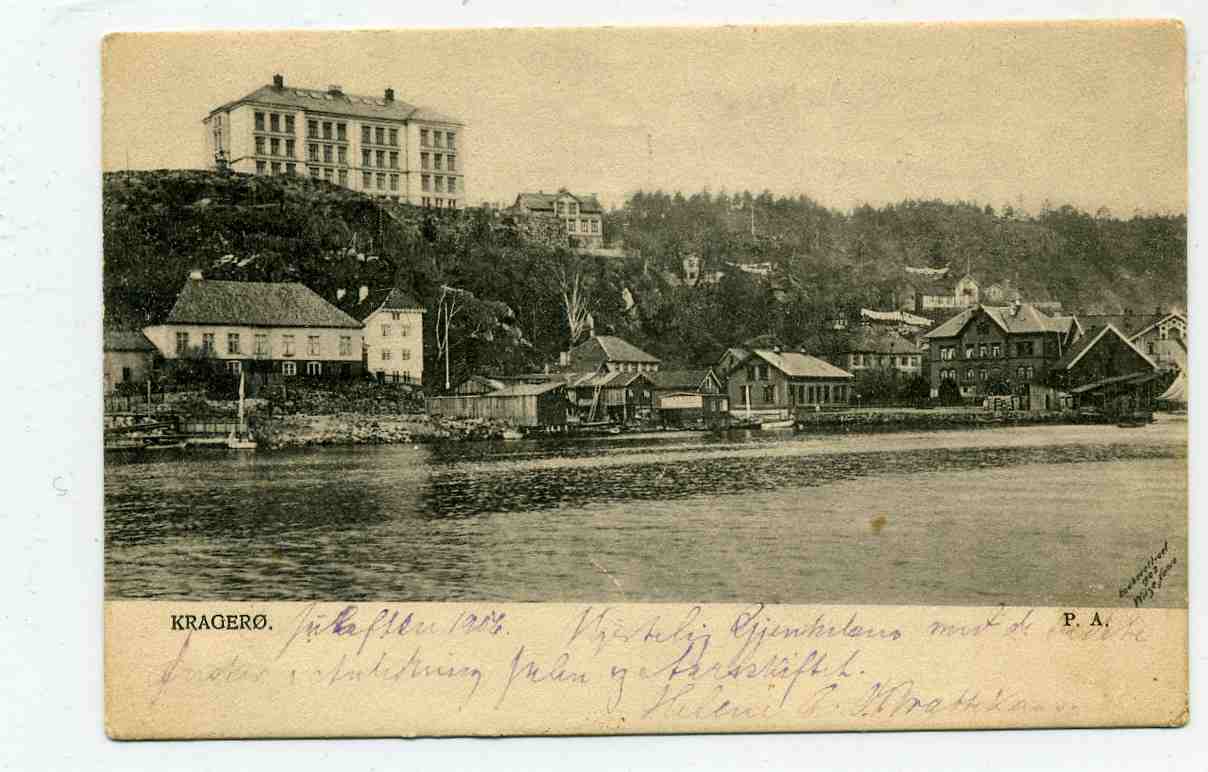 Kragerø PA Wilse 1902  st Skien/Brevik-Kristiania 1906 Schønberg